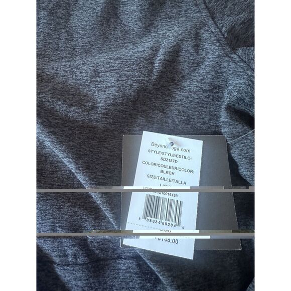 NWT Beyond Yoga $148 Freefit Full Zip Hoodie Men Active Top Black Heather Soft L - Picture 2 of 6